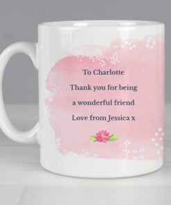 Personalised Floral Watercolour Mug