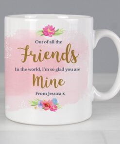 Personalised Floral Watercolour Mug