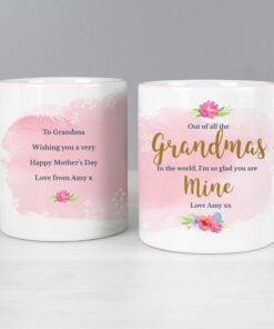 Personalised Floral Watercolour Mug