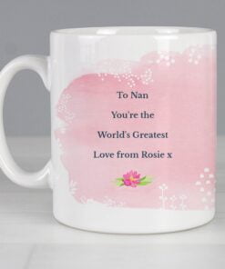 Personalised Floral Watercolour Mug