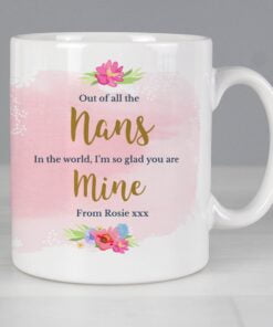 Personalised Floral Watercolour Mug