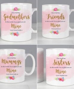 Personalised Floral Watercolour Mug