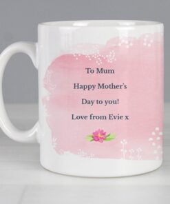 Personalised Floral Watercolour Mug