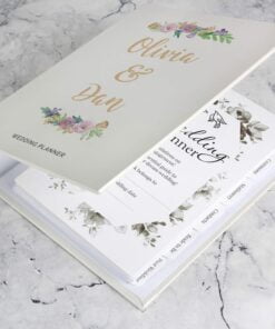 Personalised Floral Watercolour Wedding Planner