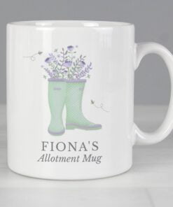 Personalised Floral Wellies Mug