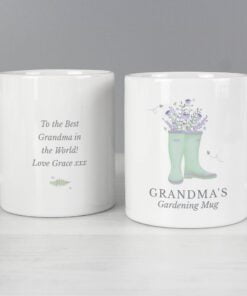 Personalised Floral Wellies Mug