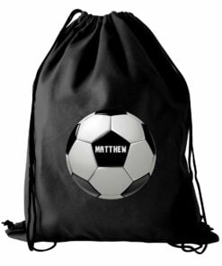 Personalised Football Black Swim & Kit Bag