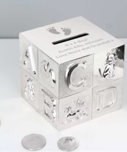 Personalised Footprints ABC Money Box