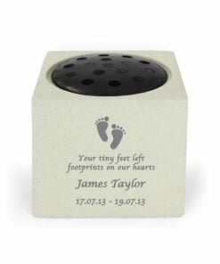 Personalised Footprints Memorial Vase