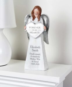 Personalised Forever In Our Hearts Memorial Angel Ornament