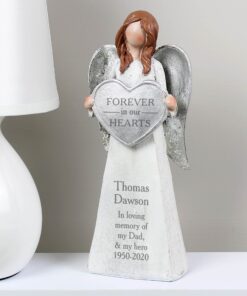 Personalised Forever In Our Hearts Memorial Angel Ornament