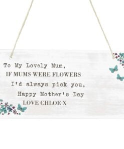 Personalised Forget me not Wooden Sign