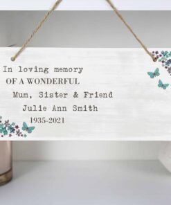 Personalised Forget me not Wooden Sign