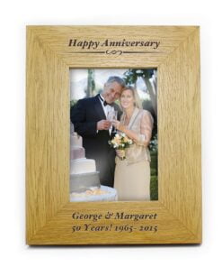Personalised Formal 4×6 Oak Finish Photo Frame