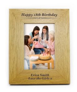 Personalised Formal 4×6 Oak Finish Photo Frame