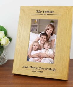 Personalised Formal 4×6 Oak Finish Photo Frame