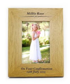 Personalised Formal 4×6 Oak Finish Photo Frame