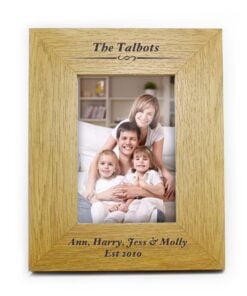 Personalised Formal 4×6 Oak Finish Photo Frame