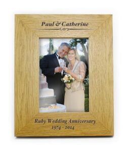 Personalised Formal 4×6 Oak Finish Photo Frame