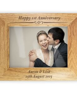Personalised Formal 7×5 Landscape Wooden Photo Frame