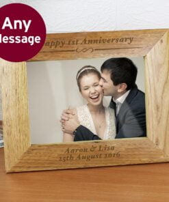 Personalised Formal 7×5 Landscape Wooden Photo Frame