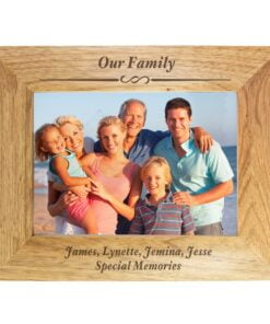 Personalised Formal 7×5 Landscape Wooden Photo Frame