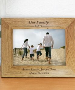 Personalised Formal 7×5 Landscape Wooden Photo Frame