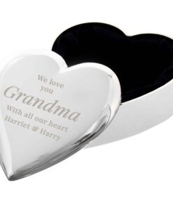 Personalised Free Text Heart Trinket Box