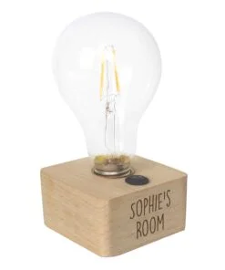Personalised Free Text LED Bulb Table Lamp