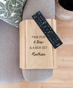 Personalised Free Text Wooden Sofa Tray