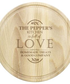 Personalised Full of Love Large Round Chopping Board