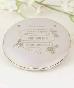 Personalised Garden Bloom Compact Mirror