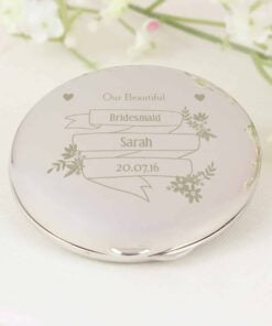 Personalised Garden Bloom Compact Mirror