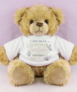 Personalised Garden Bloom Message Teddy Bear