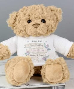 Personalised Garden Bloom Message Teddy Bear