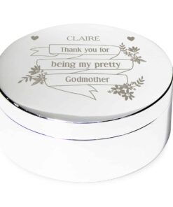 Personalised Garden Bloom Round Trinket Box