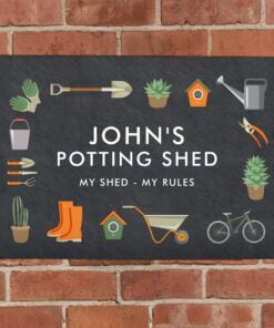 Personalised Gardening Metal Sign