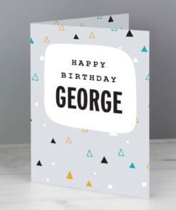 Personalised Geo Birthday Card