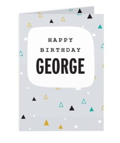 Personalised Geo Birthday Card