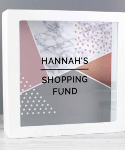 Personalised Geometric Fund and Keepsake Box