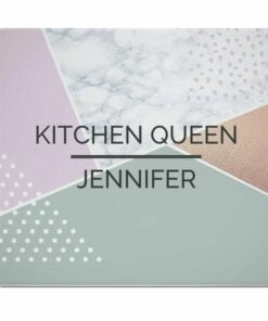 Personalised Geometric Glass Chopping Board/Worktop Saver