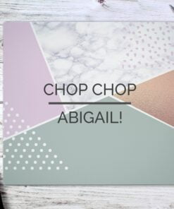 Personalised Geometric Glass Chopping Board/Worktop Saver