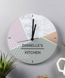 Personalised Geometric Glass Clock