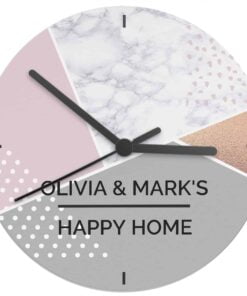 Personalised Geometric Glass Clock