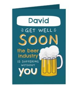Personalised Get Well Soon Card