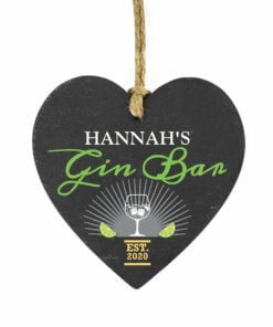 Personalised Fairy Garden Slate Heart Decoration