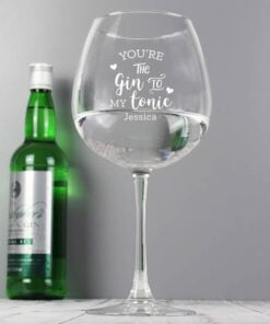 Personalised ‘Gin to My Tonic’ Gin Balloon Glass
