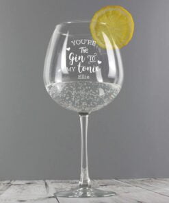 Personalised ‘Gin to My Tonic’ Gin Balloon Glass