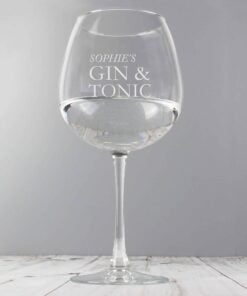 Personalised Gin & Tonic Balloon Glass