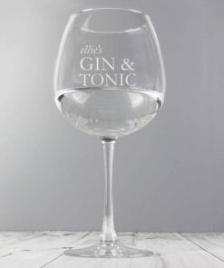 Personalised Gin & Tonic Balloon Glass